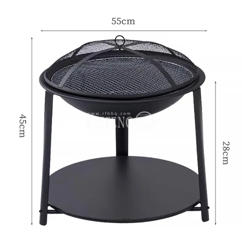 22 inch fire pit charcoal grill BBQ grill , RF-DFP01