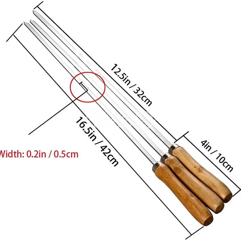  6 Pcs Stainless Steel BBQ Skewers-1.webp