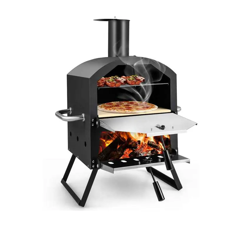 Wholesale Portable Wood Fired Double Door Dome Pizza Oven | Outdoor Charcoal & Wood Commercial G