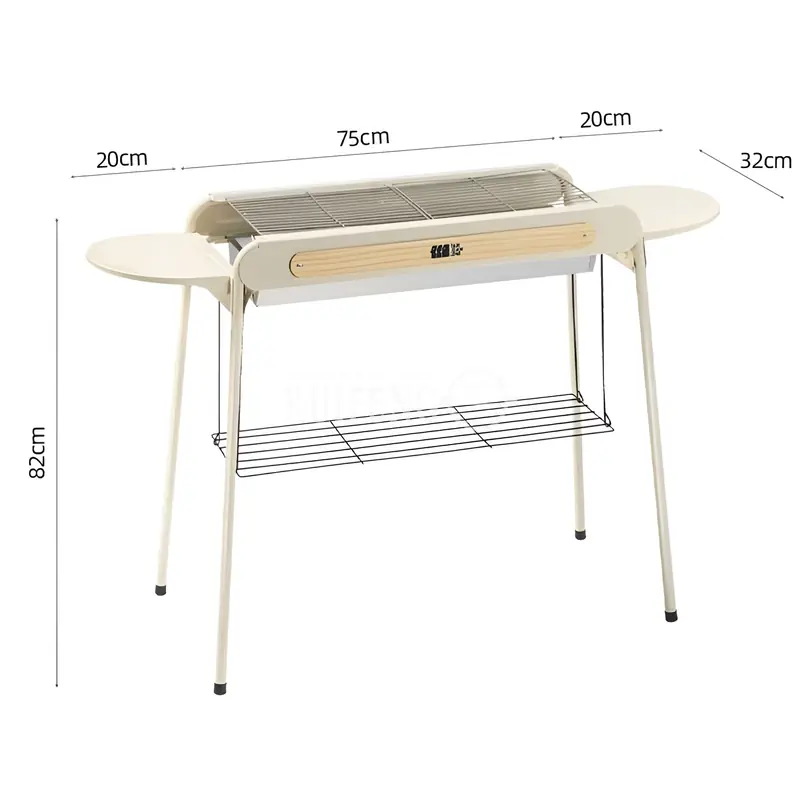 White BBQ grills,Portable Charcoal Grill BBQ, RF-NQ03