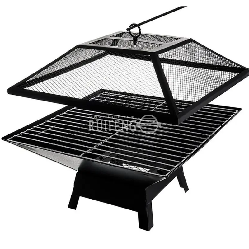 Square Firepit Charcoal Grill BBQ grill , RF-Q09