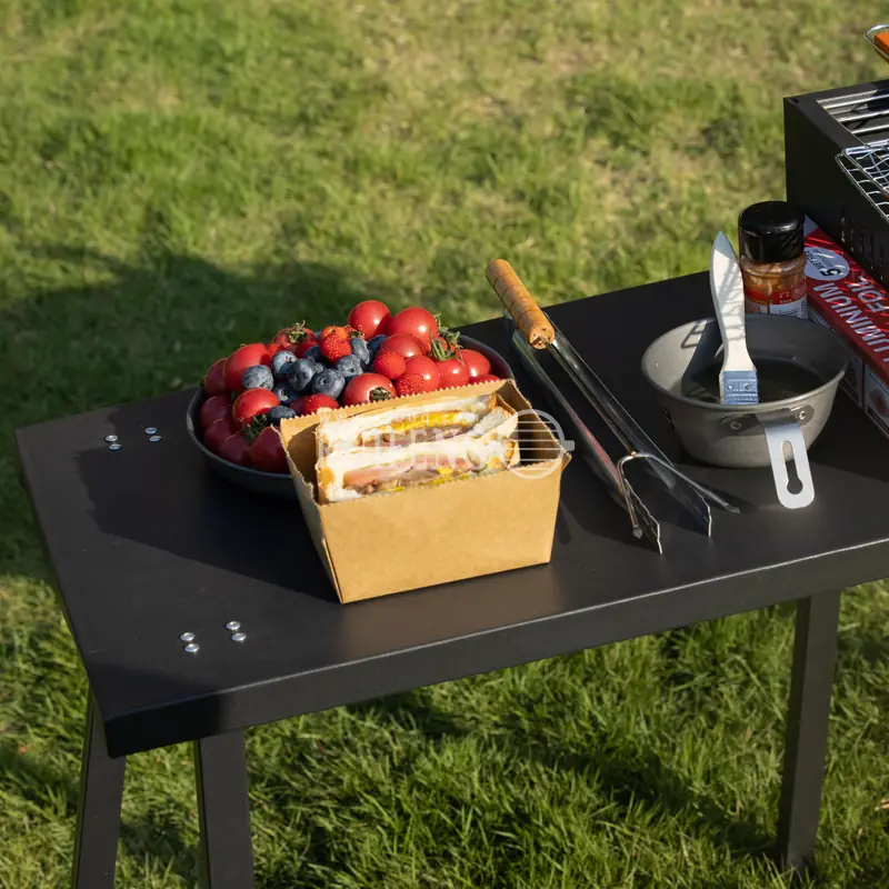 Charcoal BBQ Grill with desk -7.webp