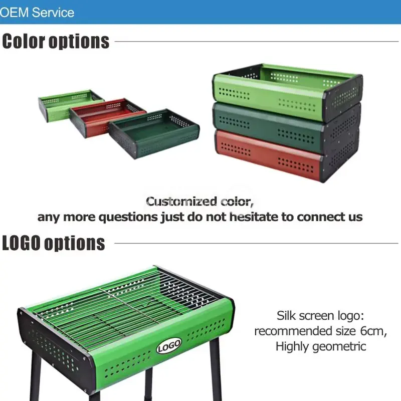 Green Portable Charcoal Small Grills-5.webp