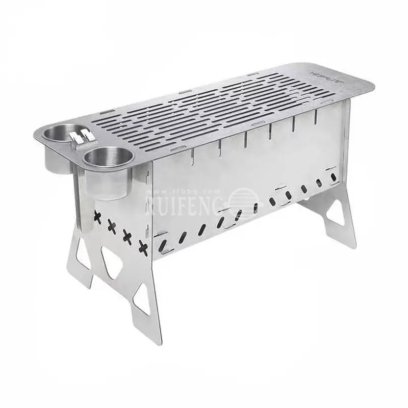 RF-61C22E,Stainless Steel Multi-Function BBQ Grill with Cup Holders