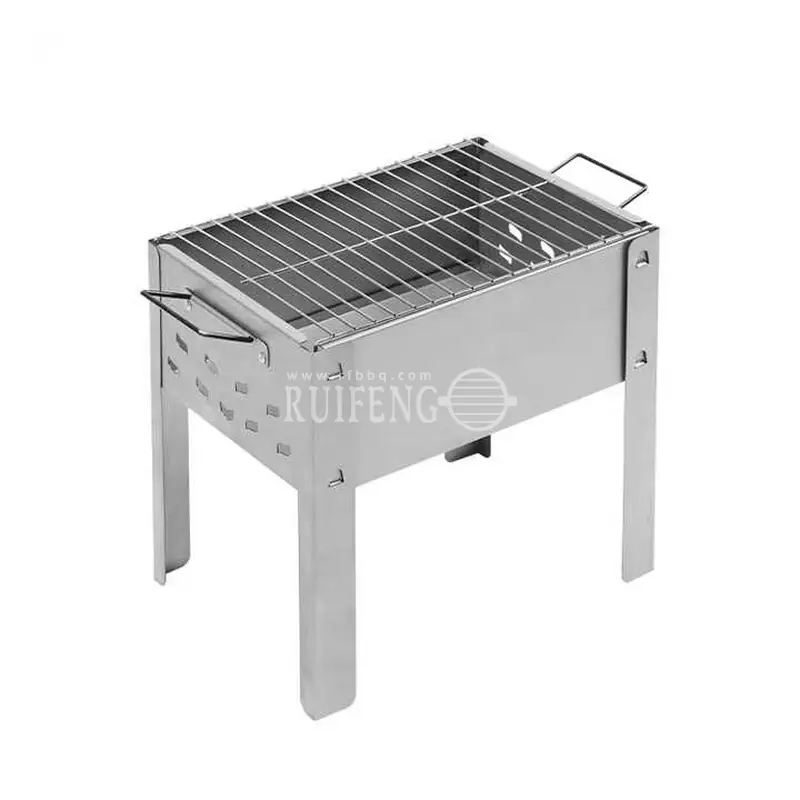 RF-61C20J,Square Stainless Steel Charcoal Grill BBQ Grill